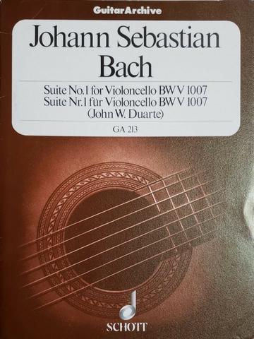Partitura Violão Suite Nº 1 - Bwv 1007 For Violloncello Bach