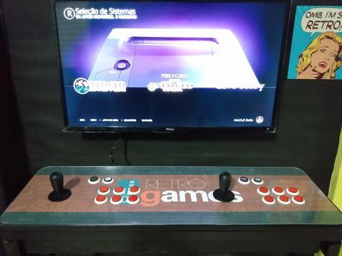 Kit Fliperama Arcade 13 mil jogos + Smart Tv Philco 32