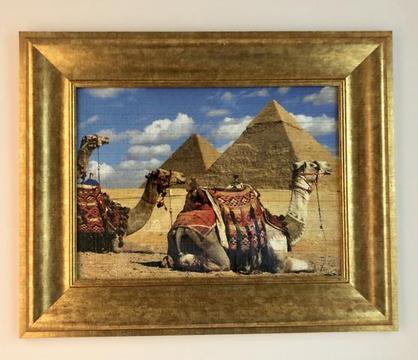 Quadro Decorativo - Camelos Pirâmide