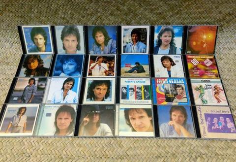 Kit 25 cds Originais Roberto Carlos/Jovem guarda + Porta cds