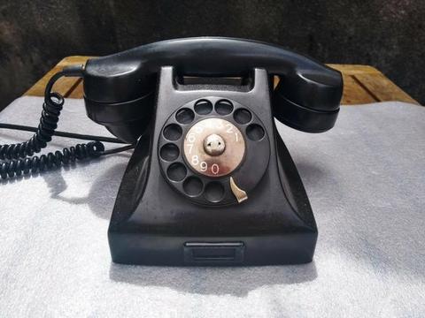 Telefone antigo todo original - antiguidade baquelite funcionando