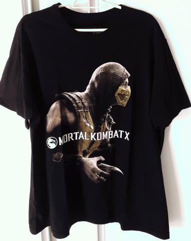 Camisa Mortal Kombat X Scorpion,algodão