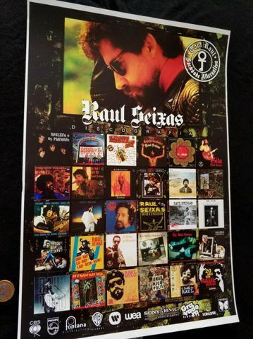Poster Raul Seixas cartaz Raul Seixas imagem da discografia vinil lp cd rock nacional