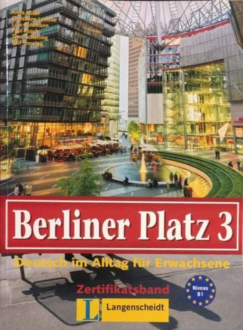 Livro Ensino Alemão Berliner Platz 3 Niveau B1 Zertifikatsband Novo Ano 2004 Nunca Usado!