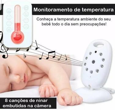 Babá Eletrônica Sem Fio Com Video Monitor Colorido e Visão Noturna Monitora Bebê Criança