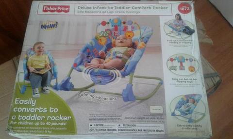 Cadeira balanço Fisher-price Deluxe Infant-to-Toddler Confort Rocker