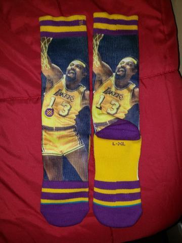 Meia NBA Lakers Roxa/Amarela