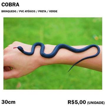 Cobra de Brinquedo Preta ou Verde