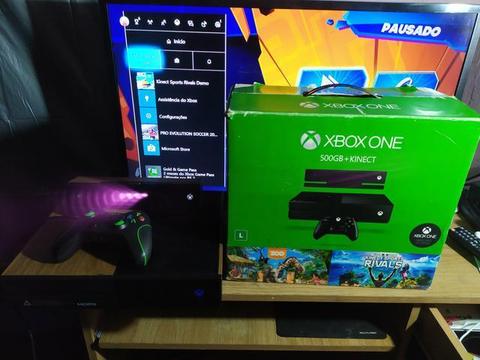 Xbox One 500GB 1 controle + Kinect , Pes 2019 e alguns jogos